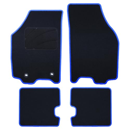 Tappeto Su Misura Lancia Ypsilon (2006-2011) 5Pz Bordatura Blu