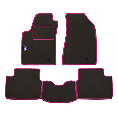 Set Tappetini Realizzato Per Ferrari 355 Anno Dal 1996 Al 2000 In Moquette Alta Qualità Con Battitacco Grigi C/Logo +Bordi