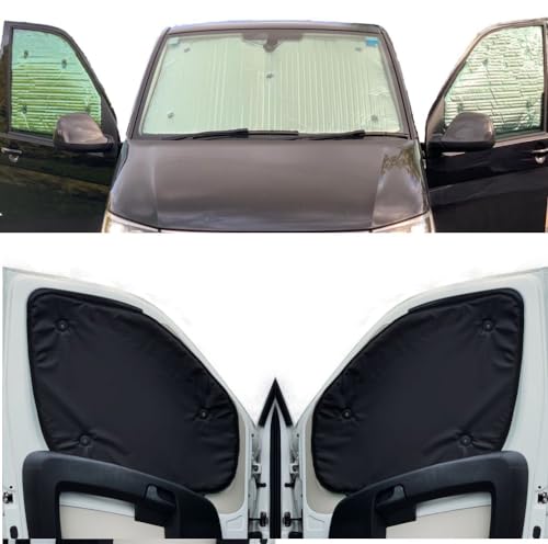 Parasole Parabrezza Auto Parasole Interno Compatibile Con Mercedes V-Class (2014- Date)(Set Completo Mwb + Portellone Posteriore + Finestrino Posterio