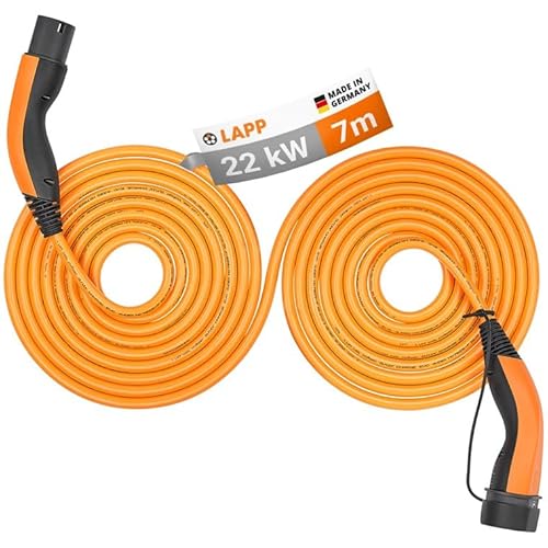 Lapp Mobility Helix Tipo 2 22 Kw Cavo Di Ricarica Autoavvolgente 32 A 3 Fasi Modalità 3-7 M Arancione