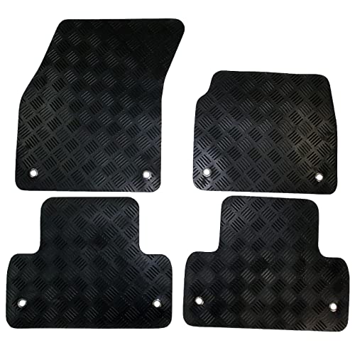 Set Di Tappetini Per Auto In Gomma Compatibile Con Peugeot Partner Teepee (Anni 2008-Data), Resistenti, Impermeabili, Antiscivolo