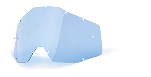 100% Lente Ricambio Racecraft/Accuri/Strata Anti-Fog Blue, Taglia Unica