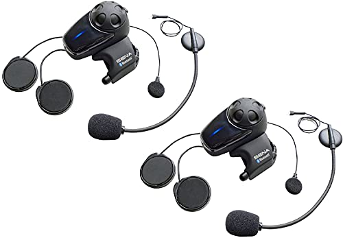 Sena Smh10D-11 Auricolare E Interfono Bluetooth Per Moto Con Kit Microfono Universale, Confezione Doppia, 2 Pezzi