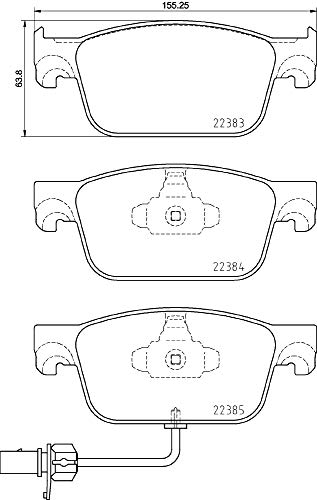 Hella (T2549) Pastiglie Freno (Kit) 8Db355024951