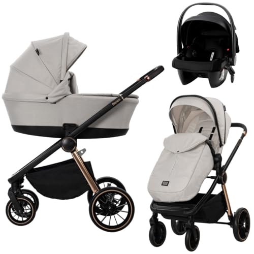 Bianca Trio Lorelli Beige Con Seggiolino Auto I-Size - Trio E Modulari