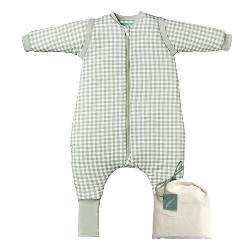 Molis&Co - Sacco Nanna Con Piedini, Maniche Staccabili E Calzini - Sacco Nanna Invernale Per Bambini - Sacchi Nanna 2.5 Tog Con Piedini - 100% Cotone