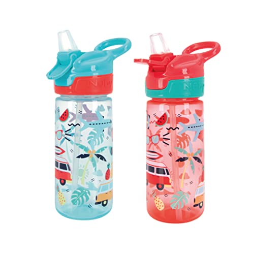 Nuby Super Quench Borraccia Anti-Fuoriuscite, Per Bambini, 540 Ml, Maniglia Per Il Trasporto, Flusso Libero, Lavabile In Lavastoviglie, Sterilizzatore