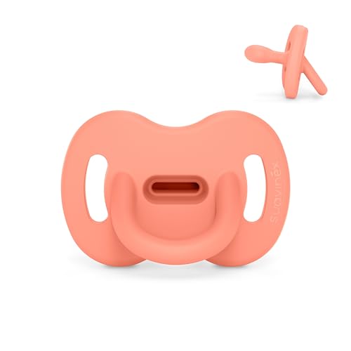 Suavinex, Ciuccio Tutto In Silicone, Per Bambini 0/6 Mesi E Neonati, Ciuccio Con Tettarella Fisiologica Sx Pro, Super Morbido E Flessibile, Ideale Per