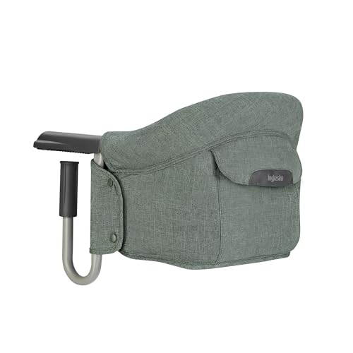 Inglesina Fast, Seggiolino Da Tavolo Pieghevole, Verde Scuro (Pine Green), Facile Da Trasportare, Lavabile, Installazione Sicura, Fino A 15 Kg, 35 X 2