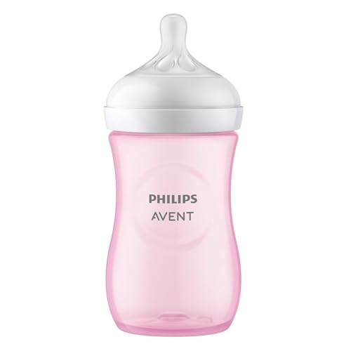 Philips Avent Biberon Natural Anti-Colica, 260Ml, Rosa Scf034/17