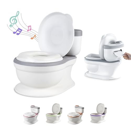 Vasino Per Bambini Wc Con Suono Per L'Apprendimento Del Vasino - Wc Per Bambini E Neonati - Confortevole, Antiscivolo Con Suono Di Sciacquone E Musica