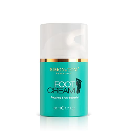 Simon&Tom Foot Cream - Crema Per I Piedi Riparatrice, A Base Di Mentolo, Argan Biologico E Tea Tree, Antiodore Con Attivo Antibatterico, Rigenera La P