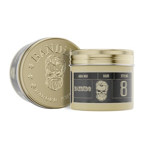 Bandido Aqua Wax Black 8 Tenuta Estrema – Cera Capelli Uomo Per Stile Strutturato – Cera Per Capelli Uomo Modellante Per Fissaggio A Lunga Durata – Ha