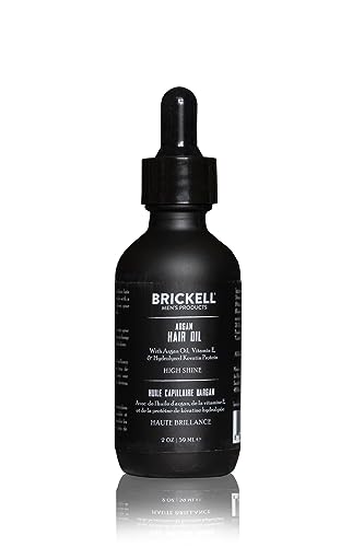 Brickell Olio Di Argan Da Uomo Per Capelli, Naturale E Biologico, Trattamento Per Capelli Leggero, 59 Ml, Profumato