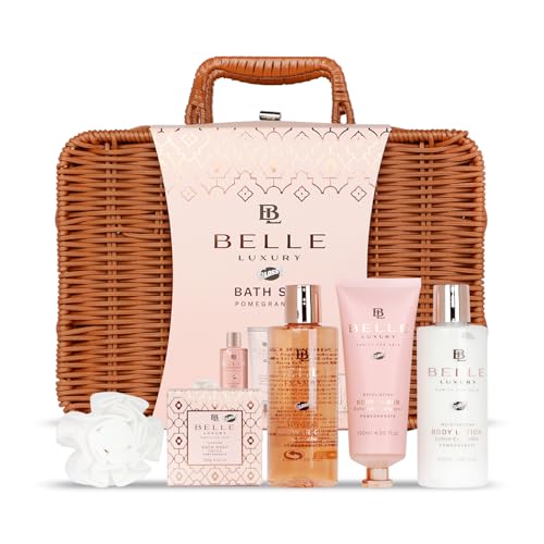 Gloss! | Cofanetto Regalo Per Donna | Set Bagno 5 Pezzi | Profumo Di Melograno | Cesto Di Bellezza, Cura E Benessere | Idea Regalo Originale Per Donna