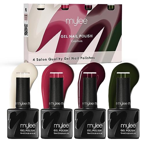 Mylee Cosmos Quad Set Smalto Per Unghie Gel Semipermanente 4X10Ml Uv/Led Nail Art Manicure Pedicure Per Uso Professionale E Domestico - Lunga Durata E