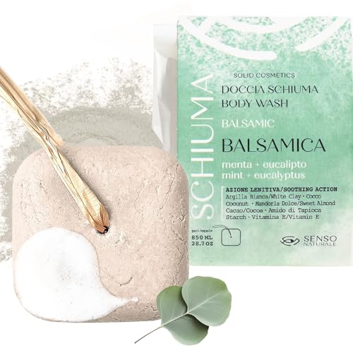 Senso Naturale Fito Doccia Schiuma Solida Argillosa Balsamica Con Argilla Bianca E Amido Di Tapioca, Idrata E Rivitalizza La Pelle, Equivale A 750 Ml