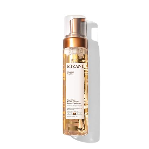 Mizani Styling Foam Wrap | Balances Hydration, Shine & Hold | With Shea Butter | Paraben-Free | For Curly Hair | 250 Ml