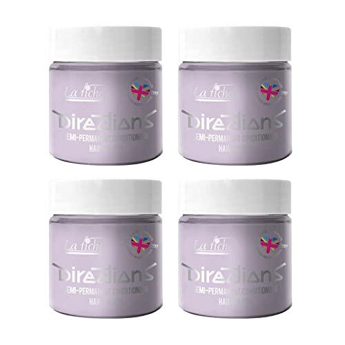 4 X La Riche Directions Semi-Permanent Hair Color 100Ml Tub (White Toner)