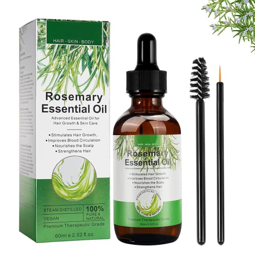 60Ml Olio Di Rosmarino Per La Crescita Dei Capelli E La Cura Della Pelle, Trattamento Della Perdita Di Capelli E Della Crescita Dei Capelli, Stimola L