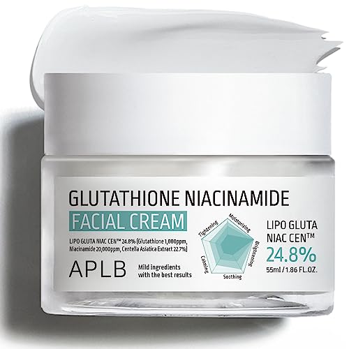 Aplb Glutathione Niacinamide Viso Cream | Lipo Gluta Niac Cen™ 24.8% 1.86 Fl.Oz / Korean Skincare, Deep Hydration Through Niacinamide, Improve Skin El