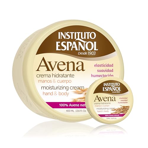 Instituto Español Crema Hidratante Corpo Avena, Trattamento Rigenerante E L'Elasticità Per Pelle Secca Screpolata, Crema Ideale Per Tutta La Famiglia,