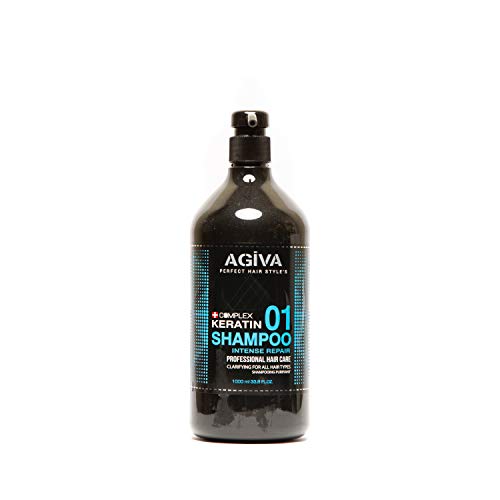 Agiva Hair Shampoo 1000 Ml Keratin Complex, Nero, Standard