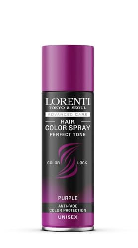 Lorenti Tokyo & Seoul Color Hair Spray Per Capelli Viola – 150 Ml – Spray Colorato Per Capelli Per Vestire E Truccare Per Carnevale, Halloween E Feste