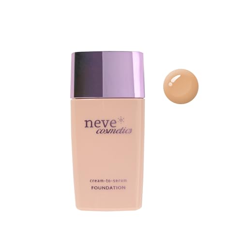 Neve Cosmetics Fondotinta Liquido Cream-To-Serum, Fondotinta Multisensoriale Elastico E Stratificabile A Piacere | "Dark Warm"