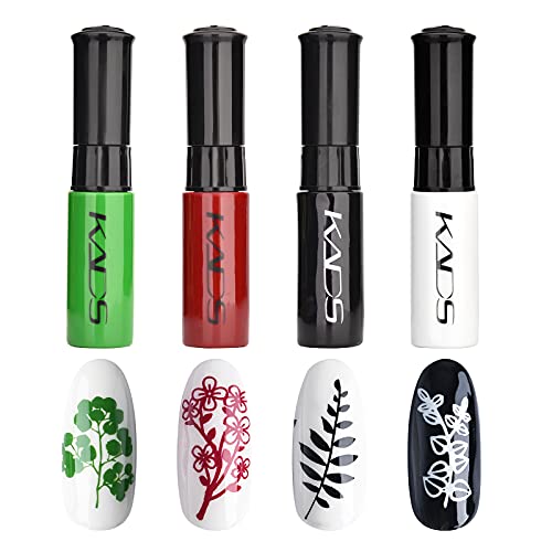 Set Di Smalti Per Unghie 4 Colori Stamping Polish Smalti Colorato Colore Solido Doppio Uso Tirare La Linea Printing Lacca Manicure Disegno Strumento P