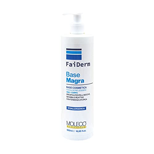 Faiderm Base Magra, Crema Idratante Ed Emolliente, Diversi Formati (Base Magra 500 Ml)
