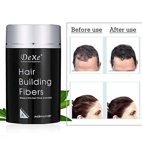 Hair Building Fibers, Hair Loss Concealer Fibre Di Cheratina Naturali Capelli Fiber Per Donne E Uomini - Effetto Immediato (Marrone Scuro)