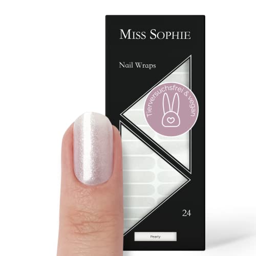 Miss Sophie Pellicola Per Unghie - "Pearly", Brillantini, Brillantini, Nail Wraps -24 Pellicole Per Unghie Autoadesive Ultrasottili A Lunga Durata