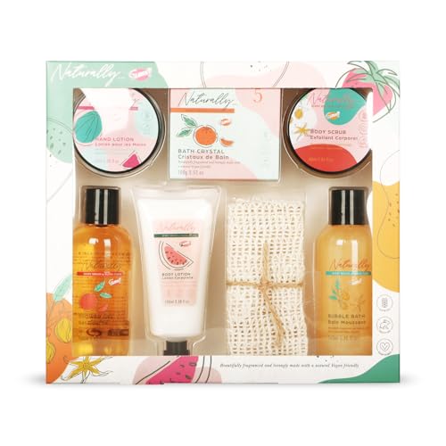 Gloss! | Cofanetto Regalo Per Donna | Set Bagno 7 Pezzi | Profumo Di Vaniglia E Tiglio | Cesto Di Bellezza, Cura E Benessere | Idea Regalo Per Donna,