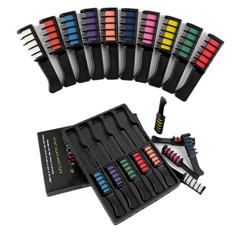 Capelli Gesso 10 Colori Capelli Gesso Pettine Capelli Temporanea Gesso Adatto Per La Decorazione Di Feste Per Bambini E Decorazioni Per Le Vacanze Cos