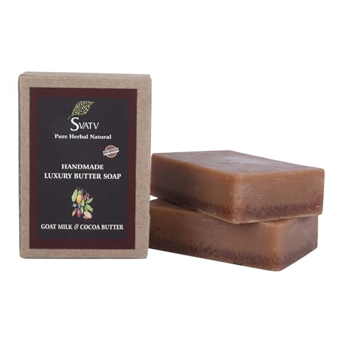 Svatv Handcrafted Sapone With Goat Milk & Cocoa Butter | Soothing Herbs | Moisturized Skin - Traditional Ayurvedic Herbal Body Sapone Bars For Men & W