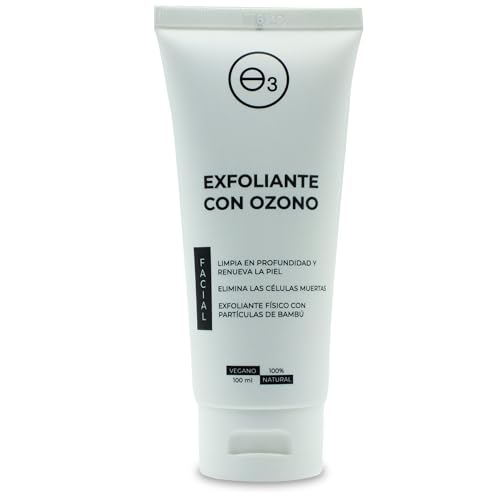 Ozono D'Or - Scrub Viso Donna Con Ozono Naturale Al 100% Bio, Vegano, Combatte ¡ Brufoli, ¡ Punti Neri, ¡ Pori Dilatati E Macchie Scure | Esfoliante V
