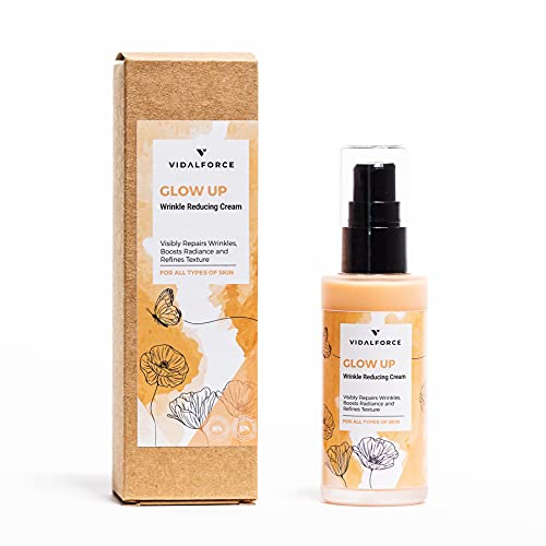 Glow Up. Crema Antirughe Per Donne 1% Retinolo Naturale (Bakuchiolo) E 38 Principi Attivi Naturali Come L'Astaxantina, La Vitamina C Pura O Il Collage