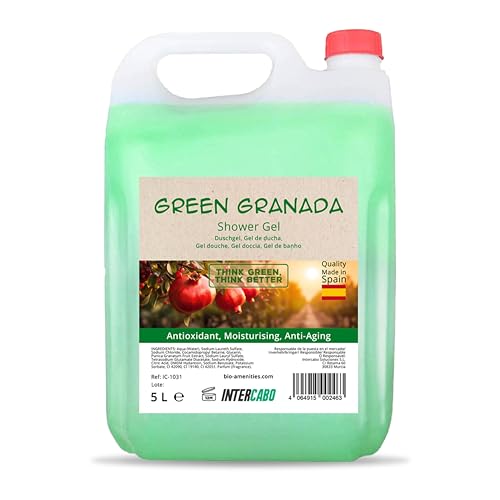 Intercabo - Gel Doccia Profumo Di Melograno In Giara Da 5 Litri | Gel Doccia Liquido | Gel Doccia Idratante | Risparmio Gel Bagno | 5000Ml