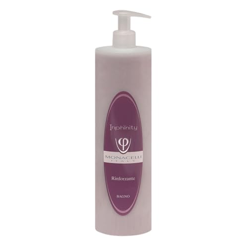 Monacelli Inphinity Bagno Shampoo Rinforzante 1000Ml Detergente Cremoso Delicato Per Prevenire E Contrastare La Caduta Dei Capelli