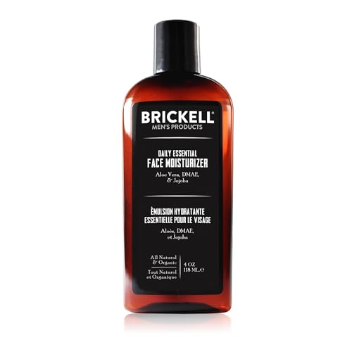 Brickell Men'S Products Crema Idratante Viso Essenziale Quotidiana Per Uomo - Lozione Viso Naturale Ed Organica, 118 Ml, Profumato