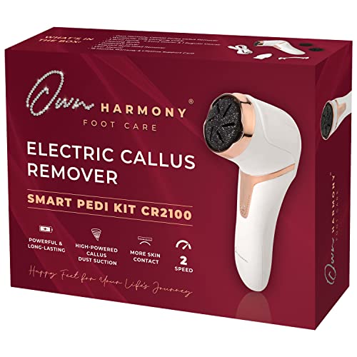 Own Harmony Roll Pedicure Elettrico Ricaricabile Cr2100 - Cura Dei Piedi Attrezzi Professionale Per Talloni Screpolati E Pelle Secca - Potente Lima El