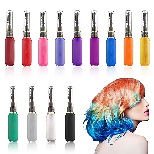 Gesso Per Capelli Per Ragazze, 13 Colori, Vegena, Mascara Per Capelli, Per Bambini, Colore Temporaneo, Lavabile, Non Tossico, Per Cosplay, Carnevale,