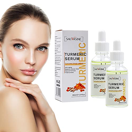 2Pcs Turmeric Dark Spot Corrector Serum, Siero Viso Riparatore Alla Curcuma, Olio Per Sieri Viso Alla Curcuma, Siero Riparatore Idratante Per La Cura