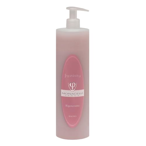 Monacelli Inphinity Bagno Shampoo Rigenerante 1000Ml Detergente Cremoso Delicato Per Cute Sensibile E Capelli Trattati Chimicamente E Sottili