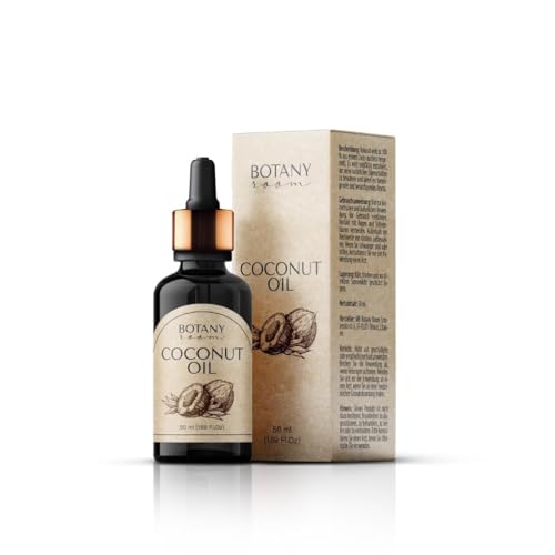 Olio Di Cocco, 100% Puro E Naturale, 50 Ml | Olio Vegetale Di Cocos Nucifera, Inodore, 1ª Pressione A Freddo, Organic Fractionated Coconut Oil Botanyr