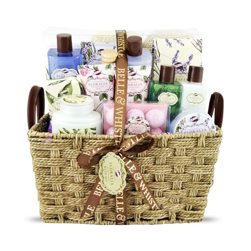 Gloss! - Scatola Regalo - Premium Bath Set Floralia - Collezione Lavanda, Tè Verde E Rosa - 21 Pezzi - Idea Regalo Donna Compleanno