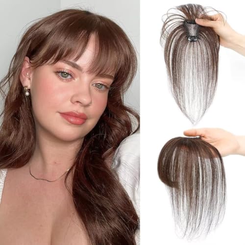 Bettschlange - Capelli Veri Con Clip In Pony, Per Capelli Umani, Per Donne, Colore Marrone Scuro