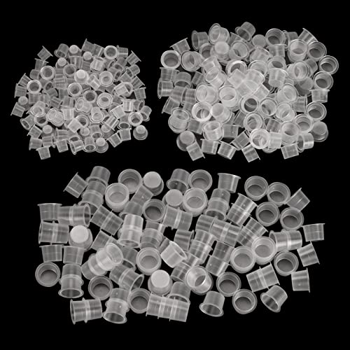 Atomus 300Pcs Tattoo Ink Cups Mixed Small Medium Large Size Disposable Ink Cups Tattoo Pigment Caps Holder Container Tattoo Supplies (300Pcs Mixed)