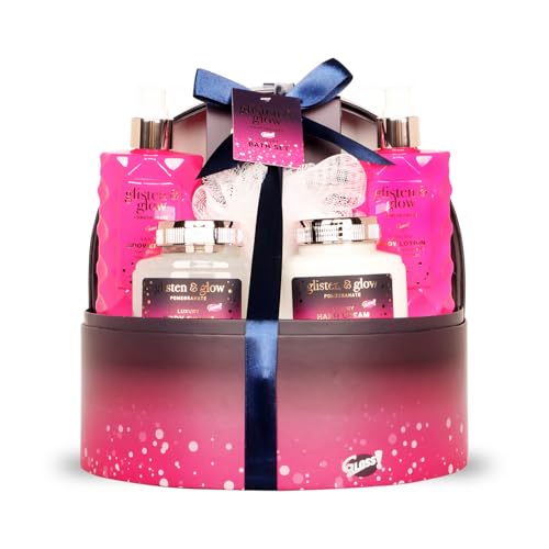 Gloss! | Cofanetto Regalo Per Donna | Set Bagno 6 Pezzi | Profumo Di Vaniglia E Tiglio | Cesto Di Bellezza, Cura E Benessere | Idea Regalo Per Donna,